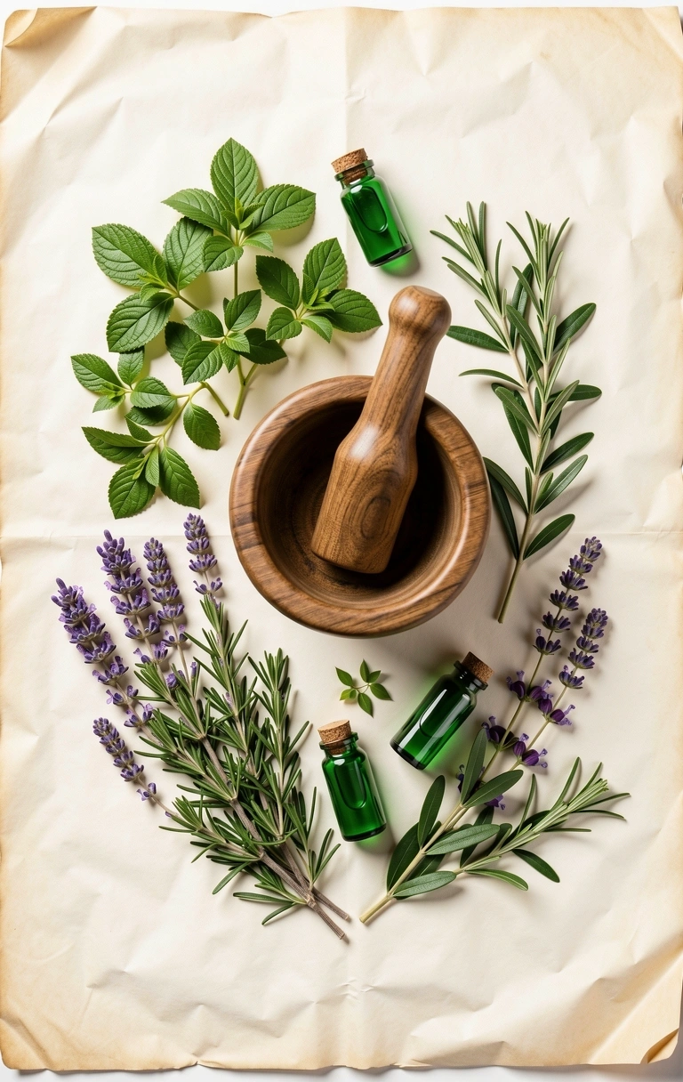 Medicinal herbs and herbalism tools